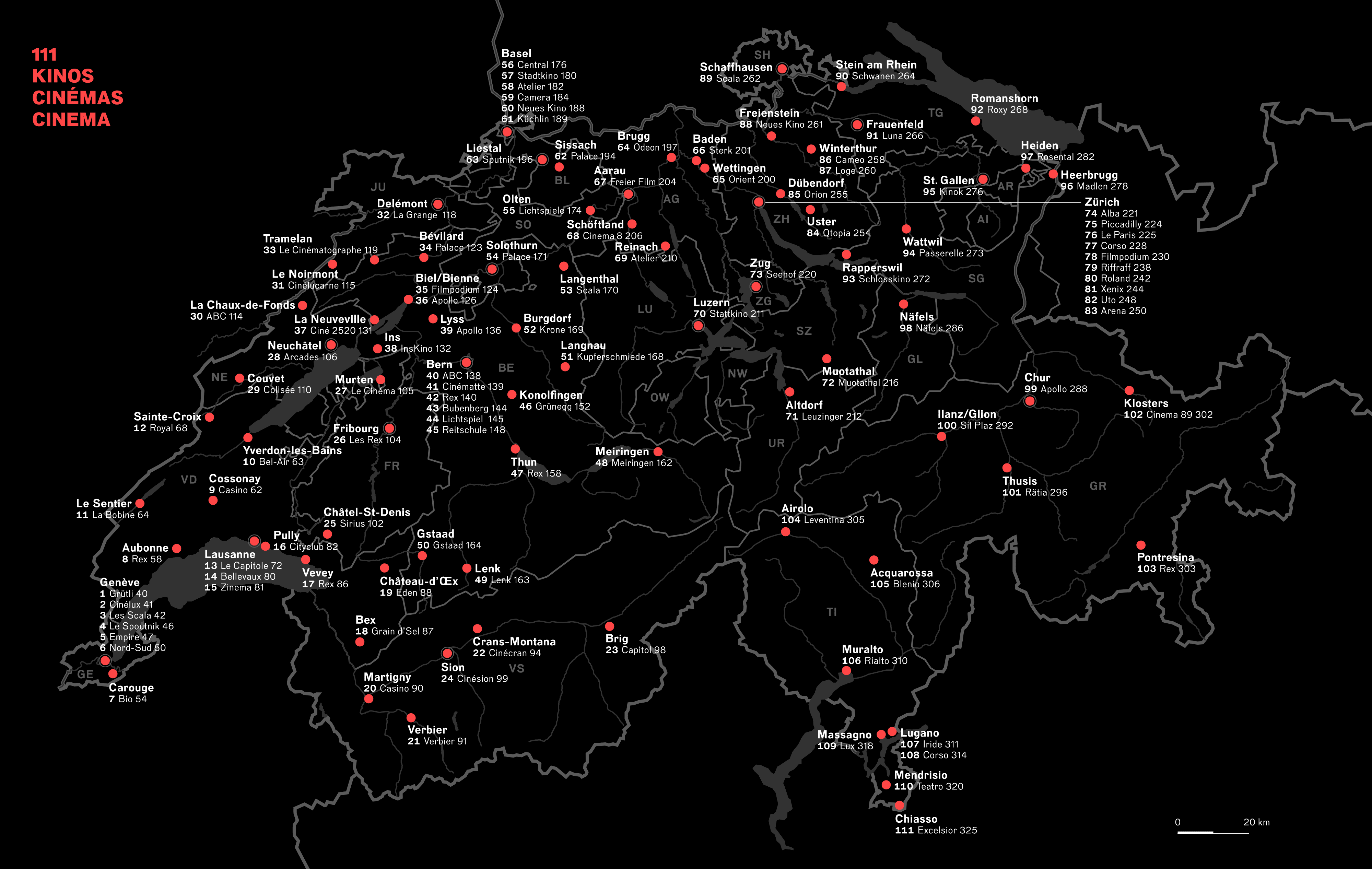 Kinokarte Schweiz Kinokarte Schweiz